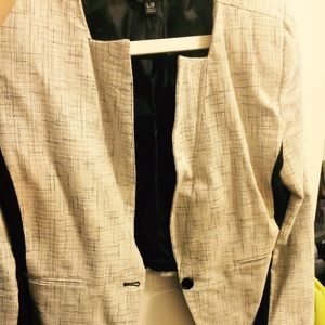 Tweed and black blazer