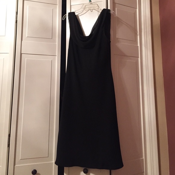 Black Satin Cocktail Dress