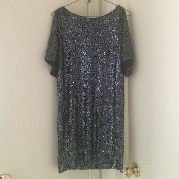 Blue Sequined Party Dress
