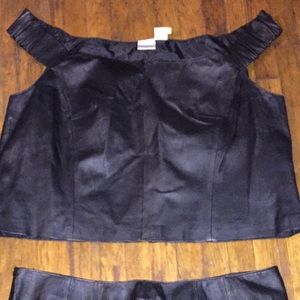 A sexy leather like two piece: GREAT FOR FALL