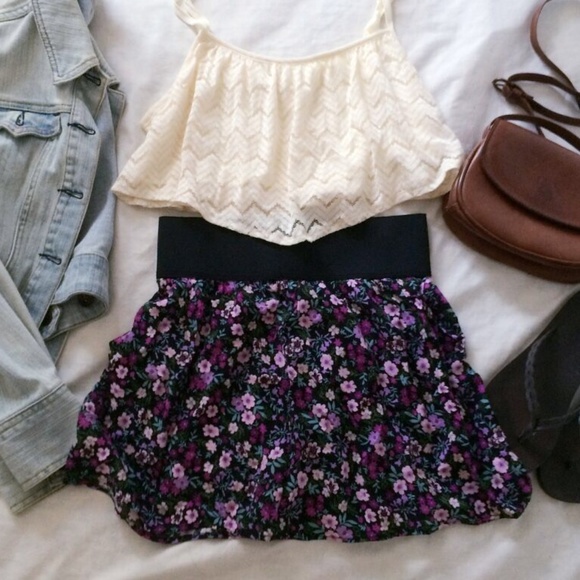 floral skirt