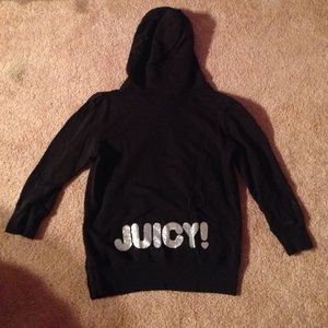 Black 3/4 sleeve juicy hoodie