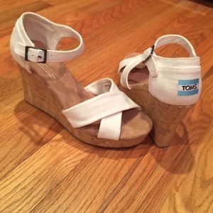 White wedges never worn