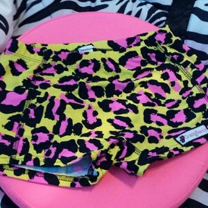 Pink and yellow cheetah print spandex