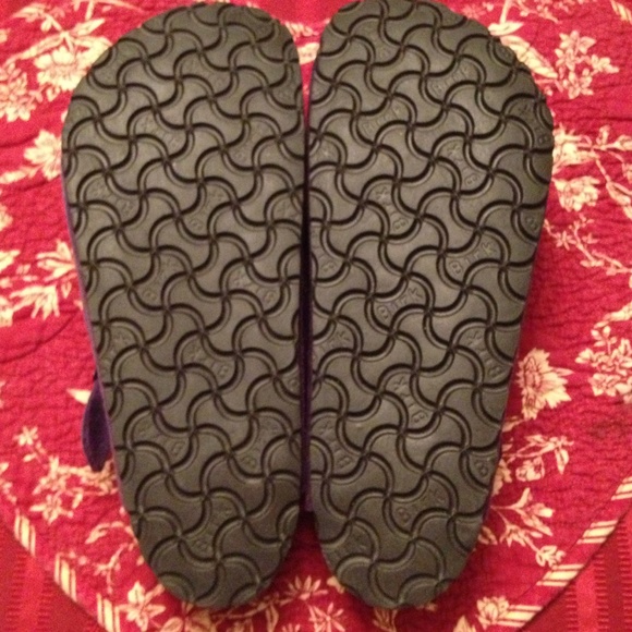 SOLD purple LEATHER BIRKENSTOCKs Size 10 Mules - Picture 4 of 4