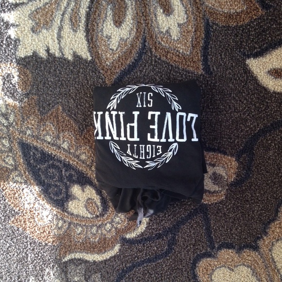 Pink/Victoria's Secret black sweatshirt