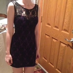Sexy little purple and black dress