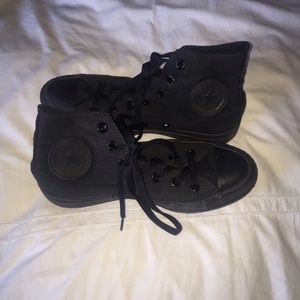 ALL BLACK HIGH TOP CONVERSE