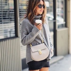 H&M | Oversize Gray Turtleneck Pullover Sweater