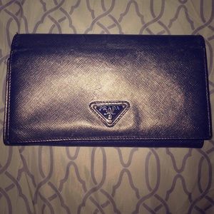 Prada Metallic Wallet. Authentic