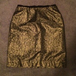 Gorgeous black and gold Loft skirt