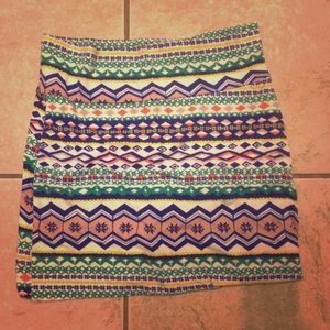Aztec print skirt