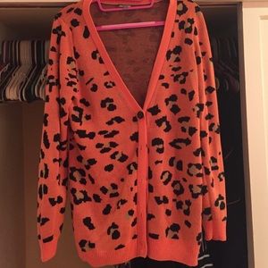 Orange Cheetah Cardigan !