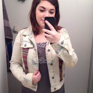 Free People acid wash distressed jean jacket