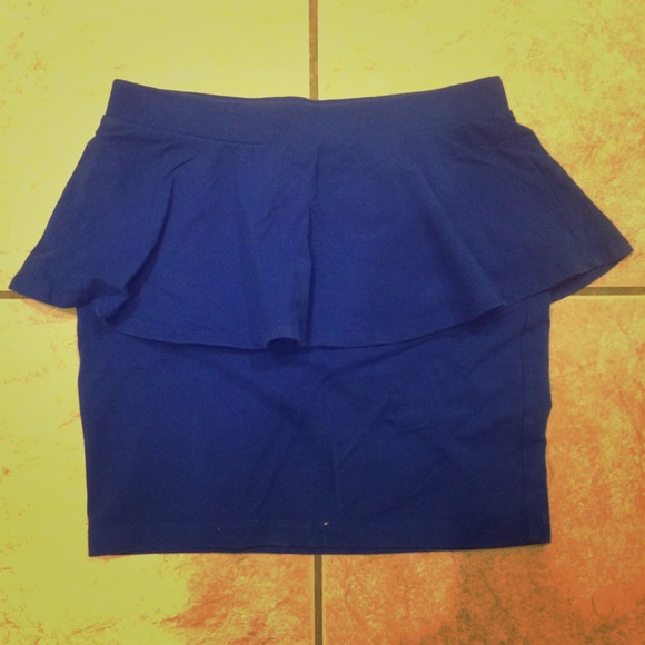 Forever 21 Blue Peplum Skirt