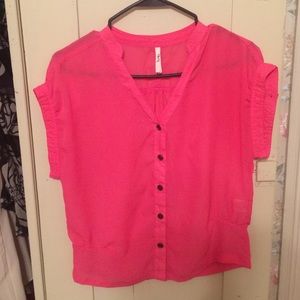 Bright pink blouse