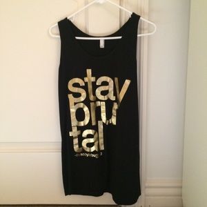 Very rare "stay brutal" umbrella clothing tank
