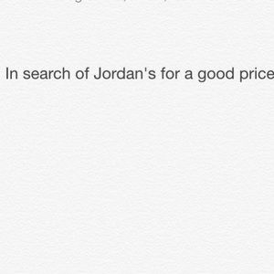 Looking for Jordan's