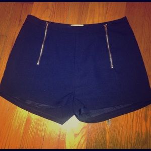 High waisted Everly navy shorts