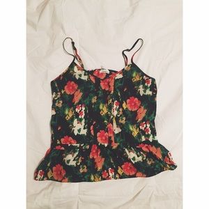 Floral Peplum Blouse (Kimchi Blue)