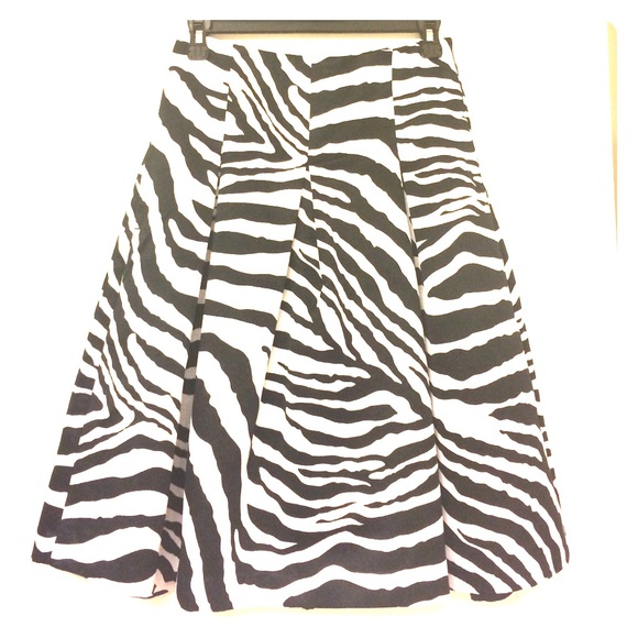 Beautiful Zebra Print A-Line Skirt