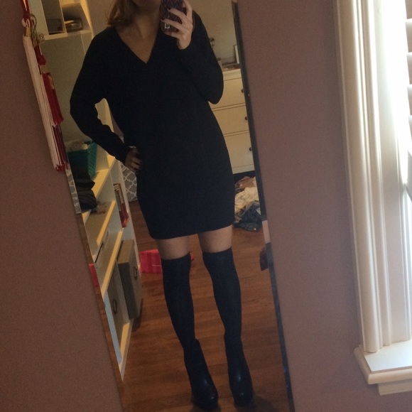 Asos black sweater dress