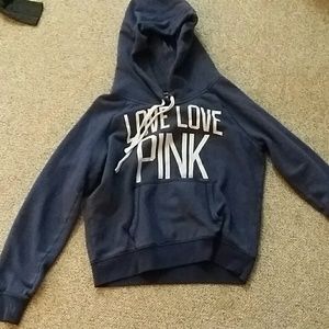 Victoria's secret pull over navy sweatshirt