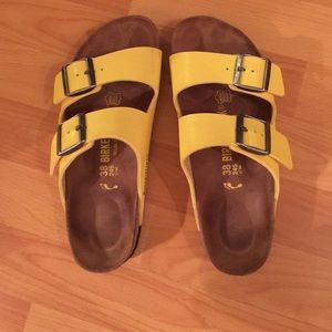 Birkenstocks hot yellow