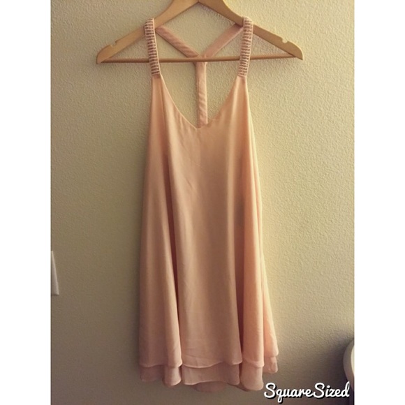 Forever 21 Contemporary Blush Peach Beaded Dress
