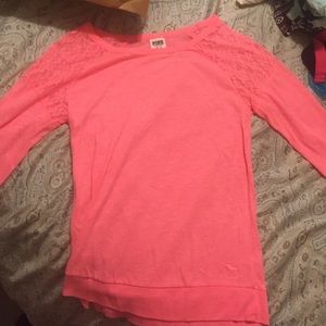 Hot pink, pink brand long sleeve tee
