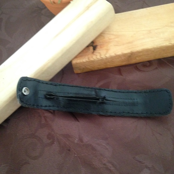 Black Leather Cuff - Picture 3 of 3