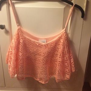 Flowy Peach Crop Top