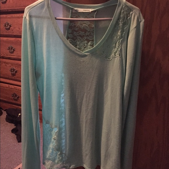 Mint green long sleeved top