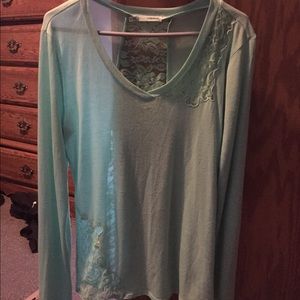 Mint green long sleeved top