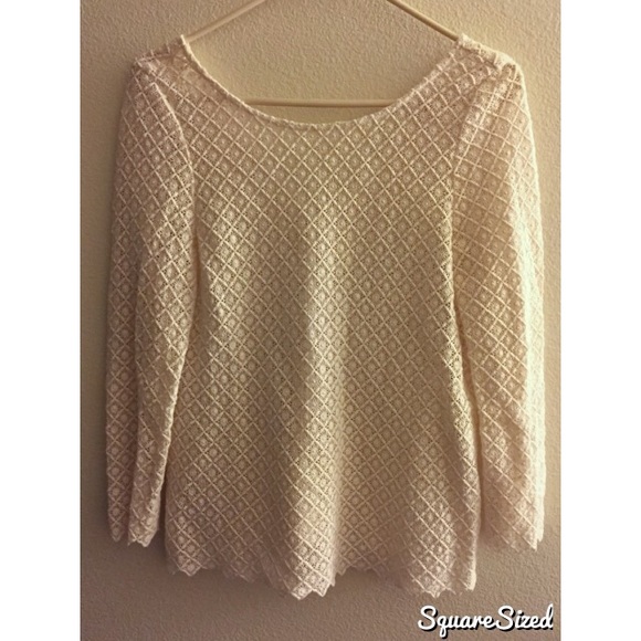 ba&sh White Cambridge Ecru Crochet Top