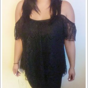 Urban Outfitters Lace Off The Shoulder Top