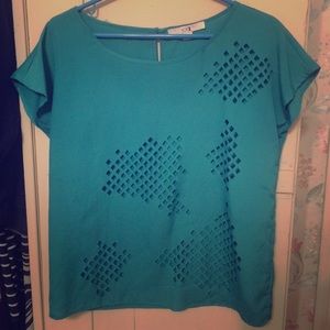 Teal blouse