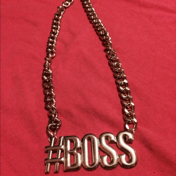 Gold #boss necklace