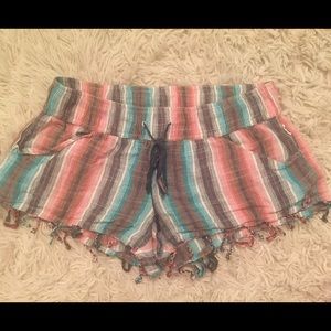 Roxy fringe shorts
