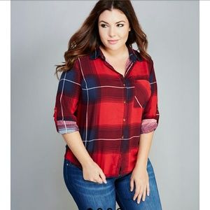 Plaid blouse