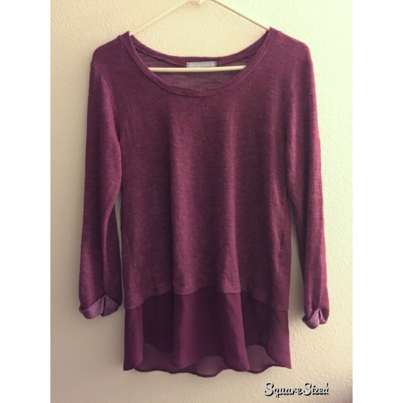 Olivia Moon Nordstrom Long Sleeve Red Tee