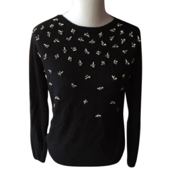 Maje Sweaters - Maje Black Beaded Sweater