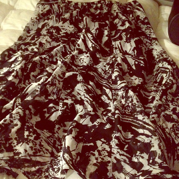 White and black paint splatter skirt