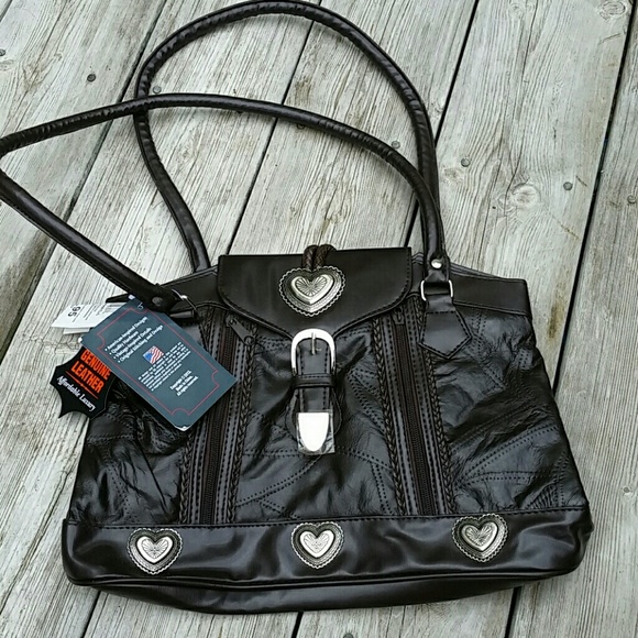 Women's Chocolate Leather bag Gorgeous BNWT