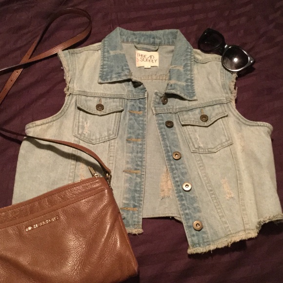 Trendy Denim Vest - Picture 1 of 1