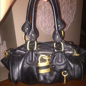 Authentic Chloe Paddington Lock Black Purse