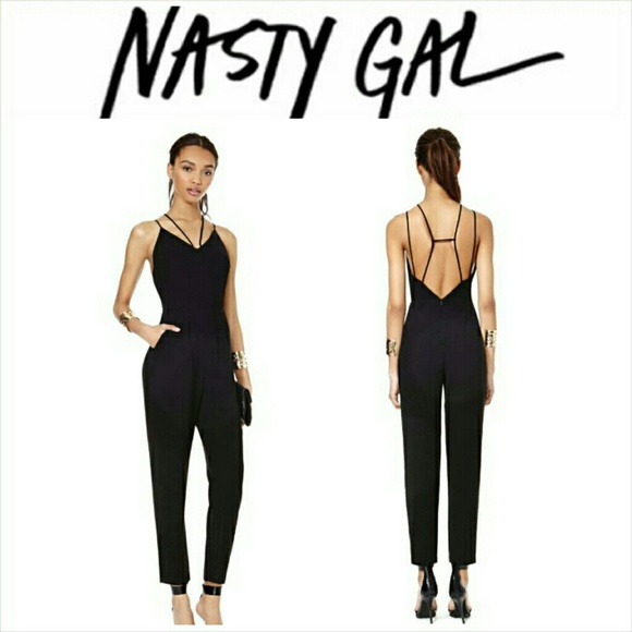 Nasty Gal Dresses & Skirts - NWT Nasty Gal Black Strappy Jumpsuit