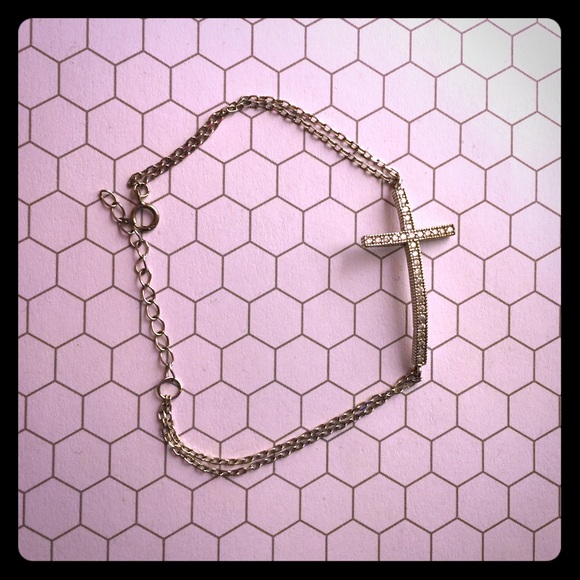 Sterling Silver Cross Bracelet