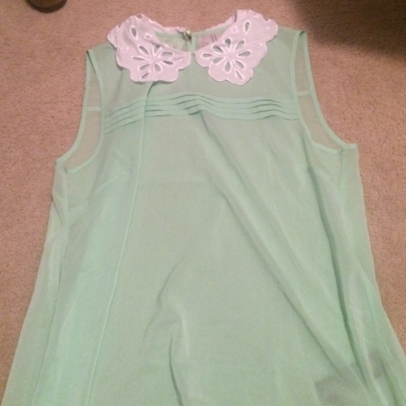 Green see through shirt