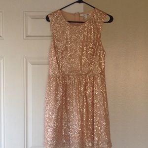 Rose gold/champaign sequin dress
